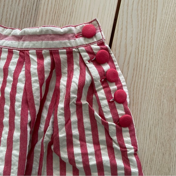 Kimchi & Blue cute red and white striped skirt button placket 12 Anthropologie - Picture 3 of 10